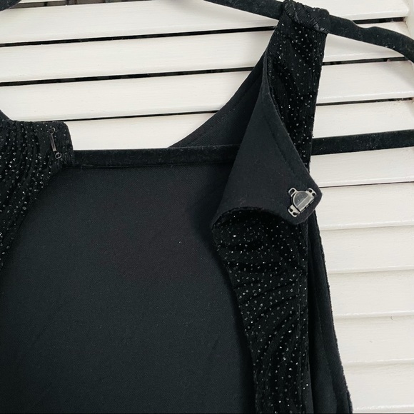 Cache Gorgeous Embellished Sleeveless Black Gown Maxi Dress Size L - Picture 7 of 10